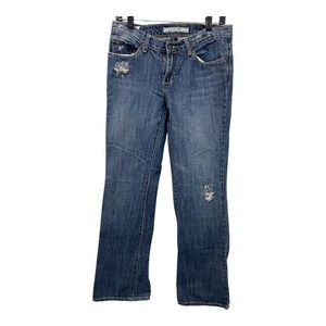 Joe's Bootcut Jeans 29 Med Wash Denim Mid Rise 100% Cotton Distressed Casual